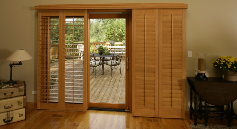 New Brunswick wood shutter sliding door